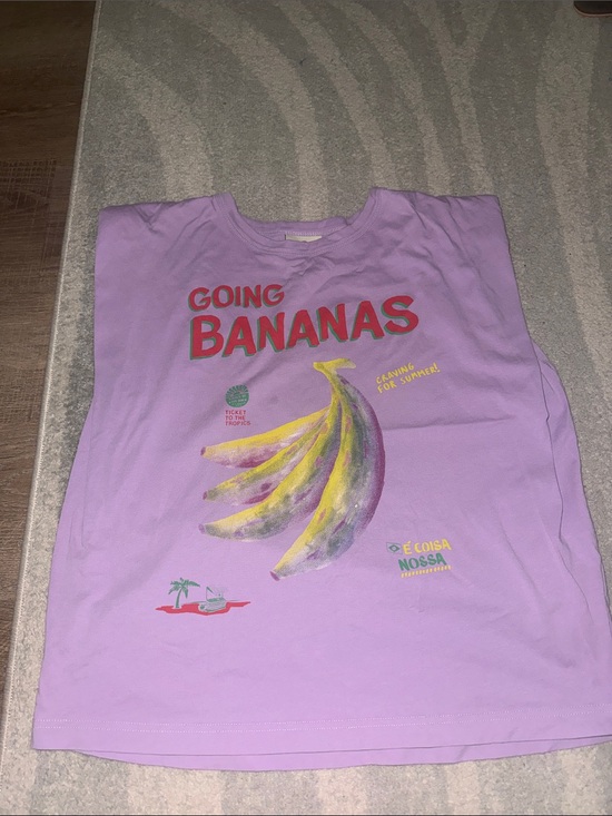FARM Rio Tops - FARM Rio Lilac 'Going Bananas' Graphic Muscle Tee